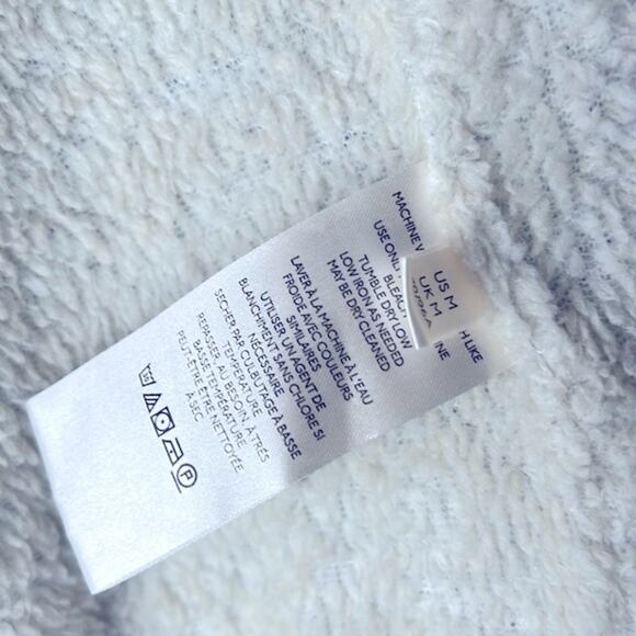 Free People Sherpa Fleeced Twisted Heart Cozy Denim Jacket size Medium - Picture 13 of 15